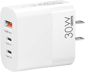 Read more about the article US plug travel adapter charger, USA & Australia wall adapter with 2 USB-C fast charging ports and 1 USB-A port
