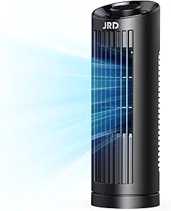 Read more about the article JRD 13” Tower Fan with 3 Speeds, 80° Oscillating, 23ft/s Bladeless Desk Fan, Quiet Operation