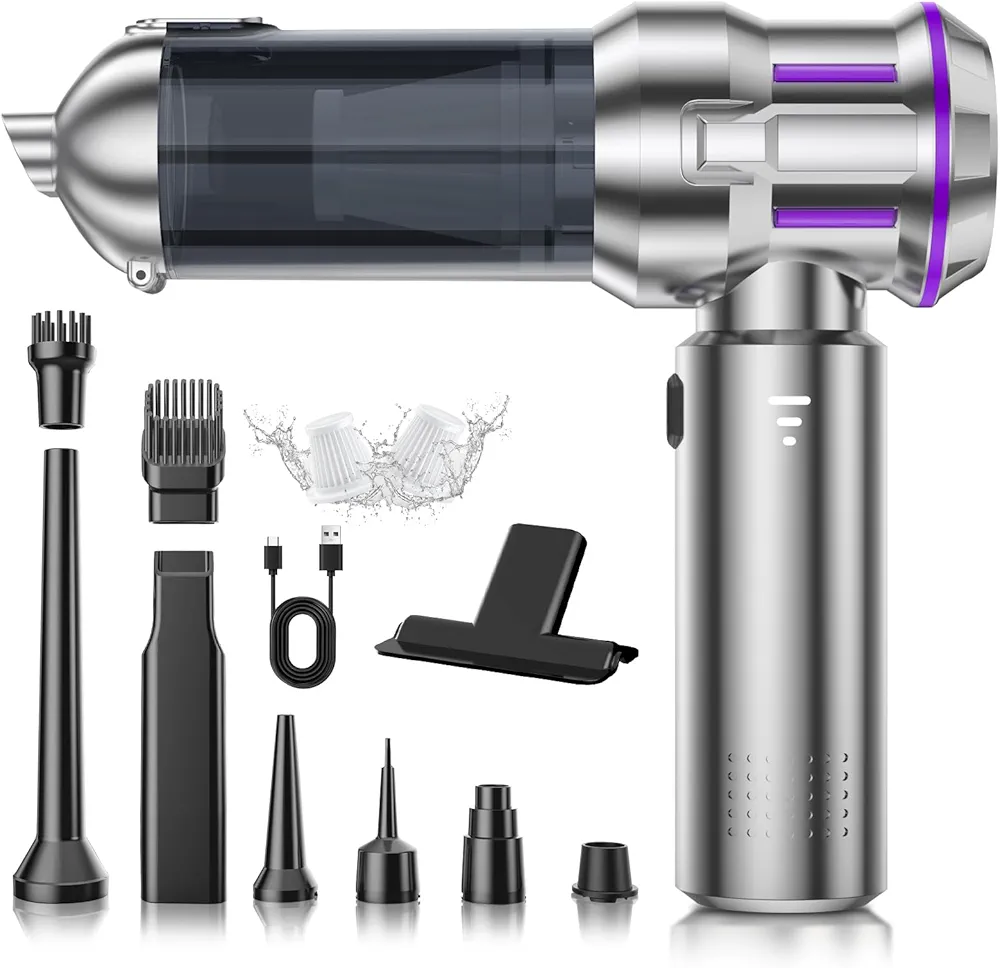 Read more about the article Handheld Vacuum Cleaner, 25000Pa 4-in-1 Handheld Vacuum Cleaner Battery Wireless with 1 Button Self-Draining Brushless Motor Mini Vacuum Cleaner