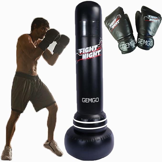 Read more about the article JanTeelGO Standing Punch Bag, 180 cm, PVC Standing Punch Bag, Photo Bag Design with PU Boxing Gloves, Suitable for Boxing Training of Teenagers and Adults, Taekwondo MMA Helps Relieve Stress