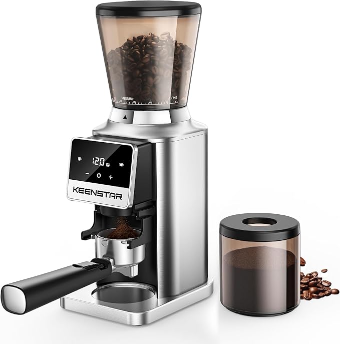 Read more about the article Conical Burr Coffee Grinder, Coffee Bean Grinder with 34 Grind Settings for Home Use, Precision Timer