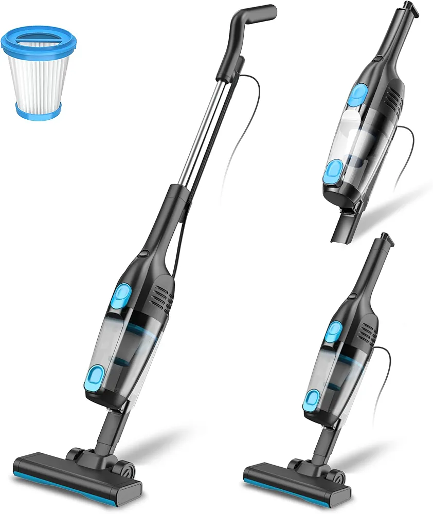Read more about the article Corded Stick Vacuum Cleaner, 20000pa Powerful Suction Stick Vacuum with 16Ft Cord, 2 in 1 Lightweight