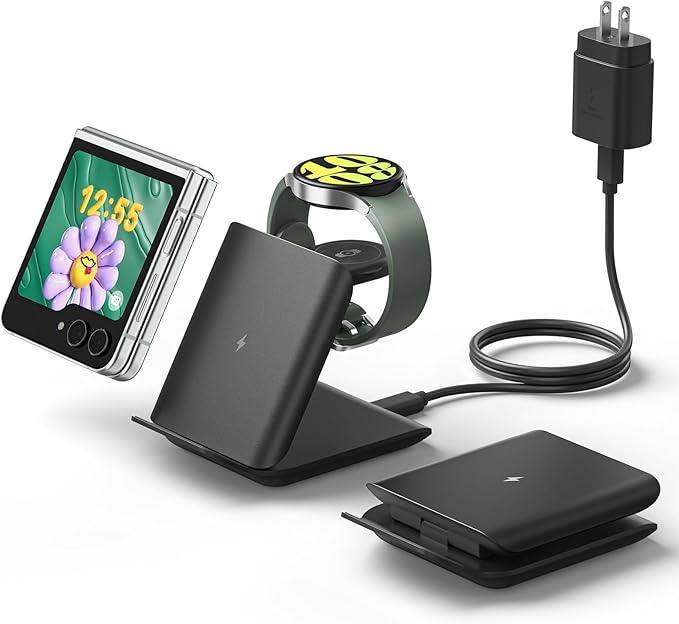 Read more about the article Geyo Wireless Charger for Samsung Galaxy Z Flip, 2 in 1 Foldable Travel Fast Wireless Charging Stand