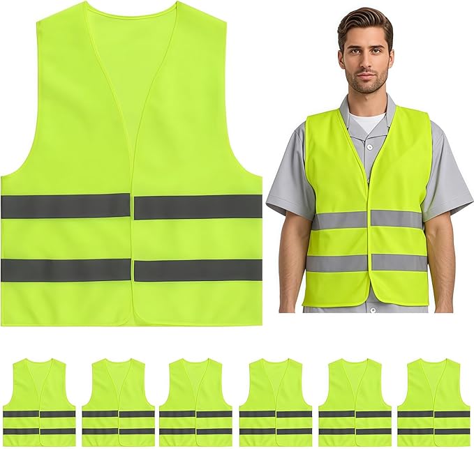 Read more about the article Safety Vest 6-Pack High Visibility Reflective Vest for Men & Women