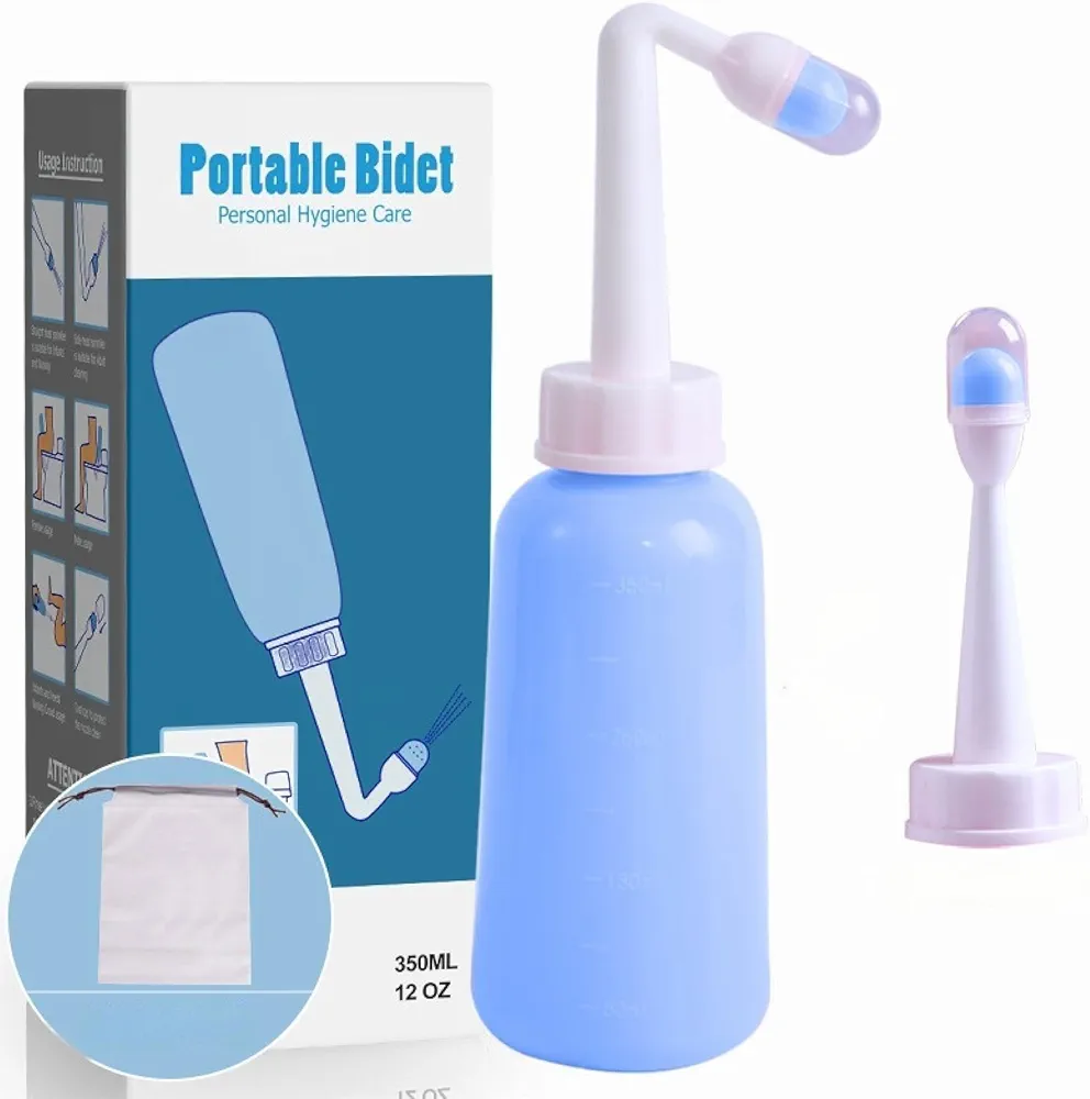 Read more about the article Portable Bidet for Travel-350ml Bottle with Adjustable Nozzle (Angled & Straight) , Gentle Portable