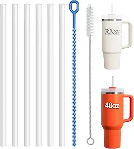 Read more about the article Replacement Straws Compatible with Stanley 40 oz 30 oz Cup Tumbler – 6 Pack