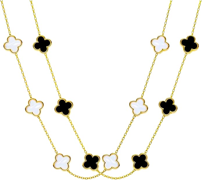 Read more about the article Plated Four Leaf Clover Necklace I Dainty Clover Necklaces For