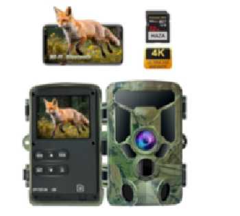 Read more about the article HAZA 4K WLAN Wildlife Camera with App 60MP HD Wildlife Camera with 940nm Night Vision Motion Sensor WiFi Hunting Camera with SD Card, 120° Wide Angle, 0.1s Trigger, IP66 for Wildlife Surveillance
