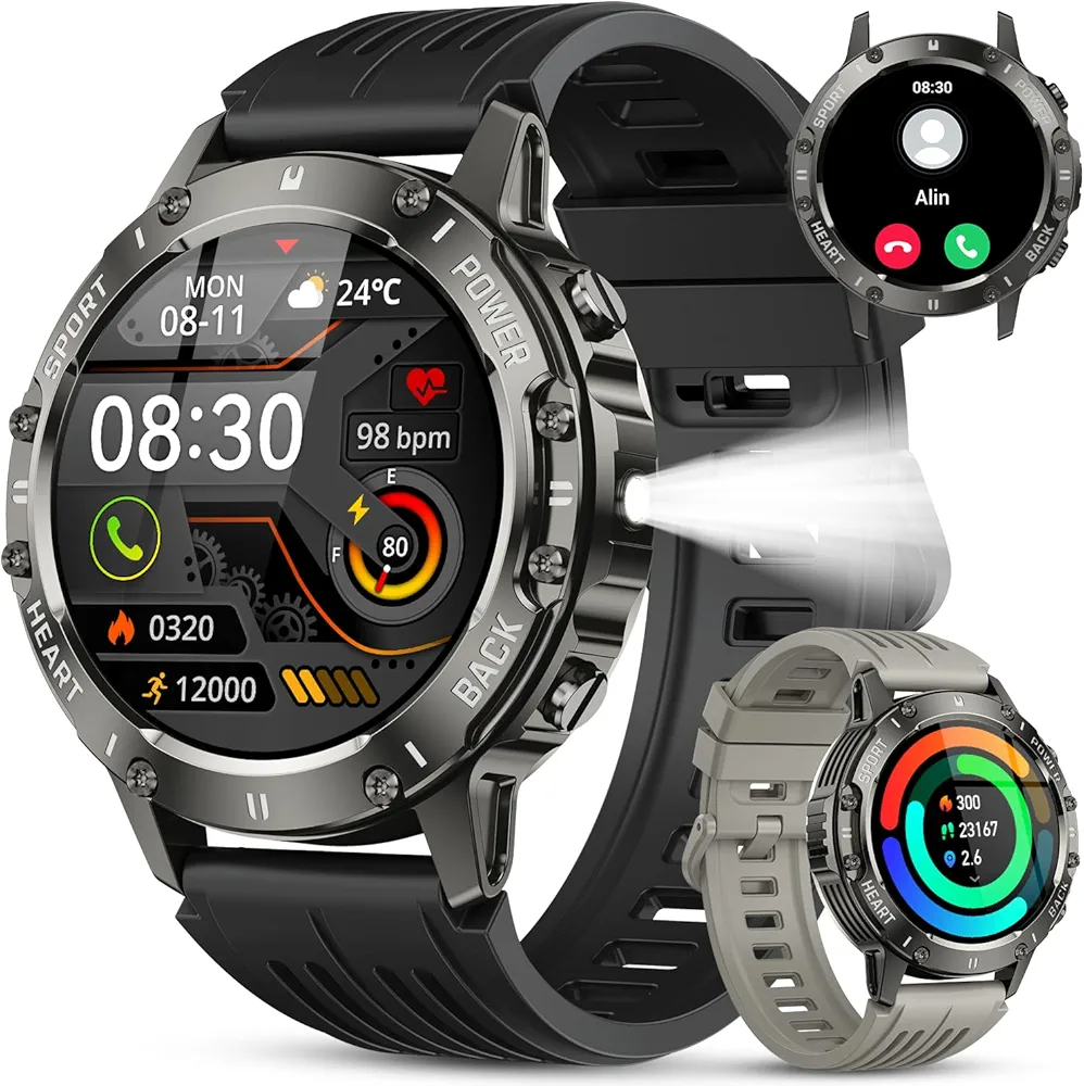 Read more about the article Smart Watch for Men Fitness Tracker: Bluetooth Waterproof Make Answer Call Digital Mens Watches Running Smartwatch for Android Phones iPhone Samsung