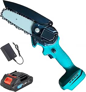 Read more about the article Bluebow Mini Chainsaw Cordless 4 Inch – Electric Saw Small Chain Saw Cordless Chainsaw with Battery and Charger