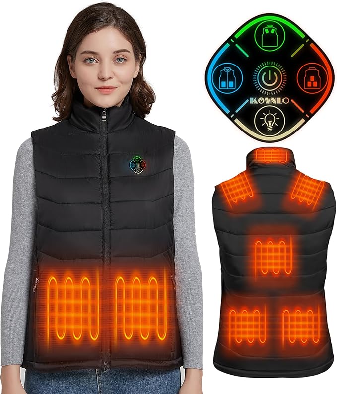 Read more about the article KOVNLO Heated Vest Women, (Battery Pack Not Included) Smart Controller With Lights-out, Electric Warming