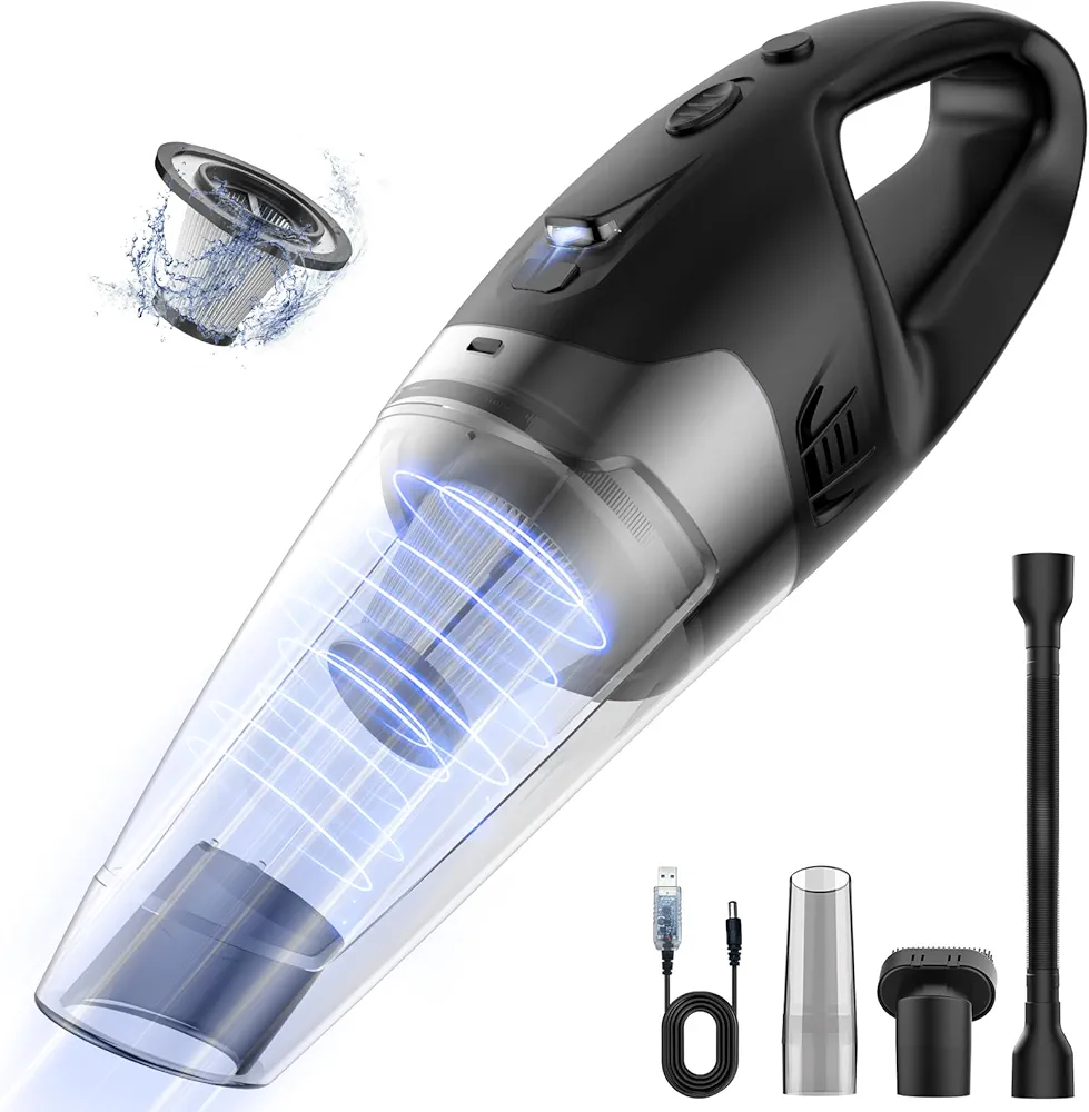 Read more about the article Car Vacuum Portable Cordless, Handheld Vacuum Cordless Rechargeable with LED Light, Hand Vacuum Cleaner Car Seats