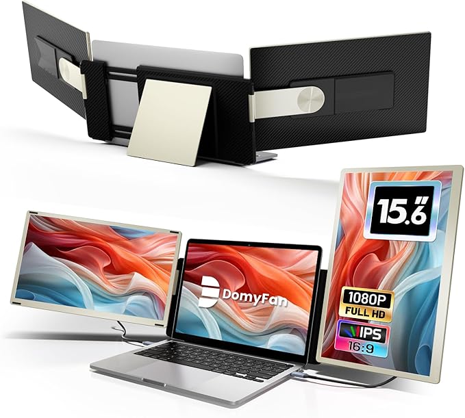Read more about the article domyfan 15.6 Inch Laptop Screen Extender for All Laptops, 120% sRGB FHD 1080P Triple Portable Laptop Monitor Extension with Type-C USB HDMI Plug Play for Mac, Windows, Chrome, Android