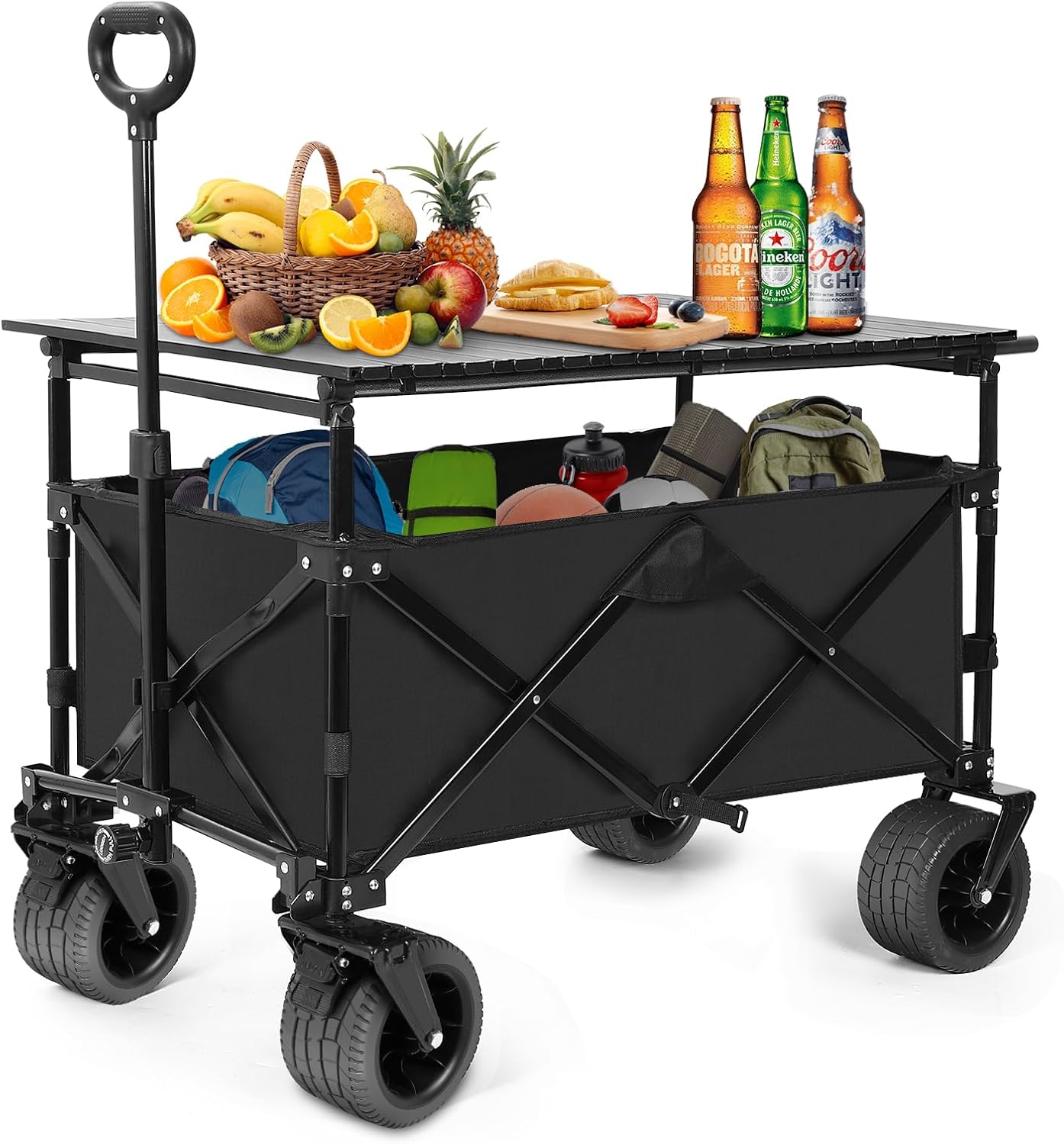 Read more about the article Collapsible Wagon with Table, Large Capacity Foldable Wagons Carts
