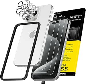 Read more about the article NEW’C 3x for iPhone 15 Pro Screen Protector (6.1 inches)+ 3x Camera Lens Protector, Sensor Protection