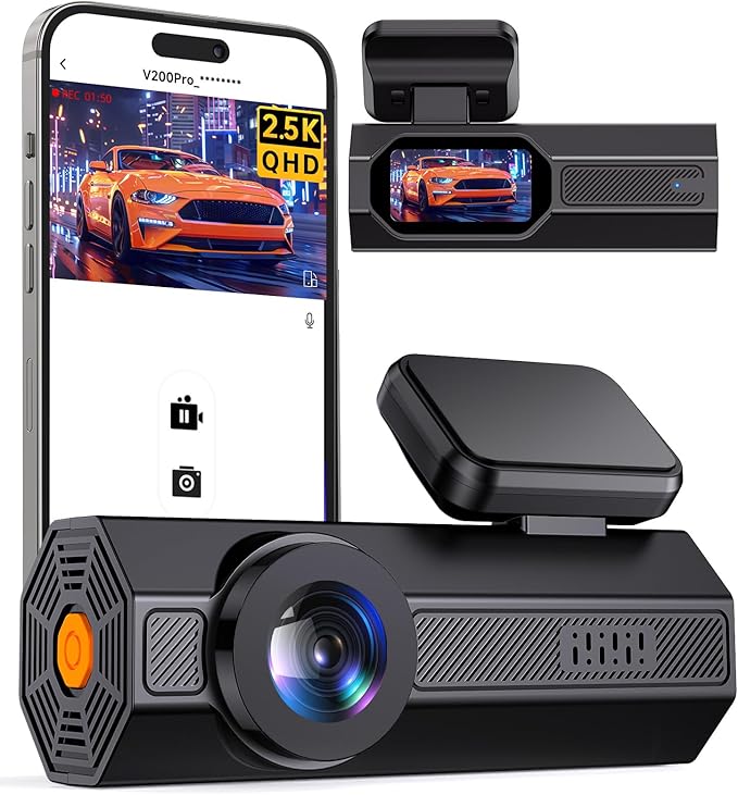 Read more about the article 2.5K Car Dash Cam, VEEMENT Dash Camera for Cars