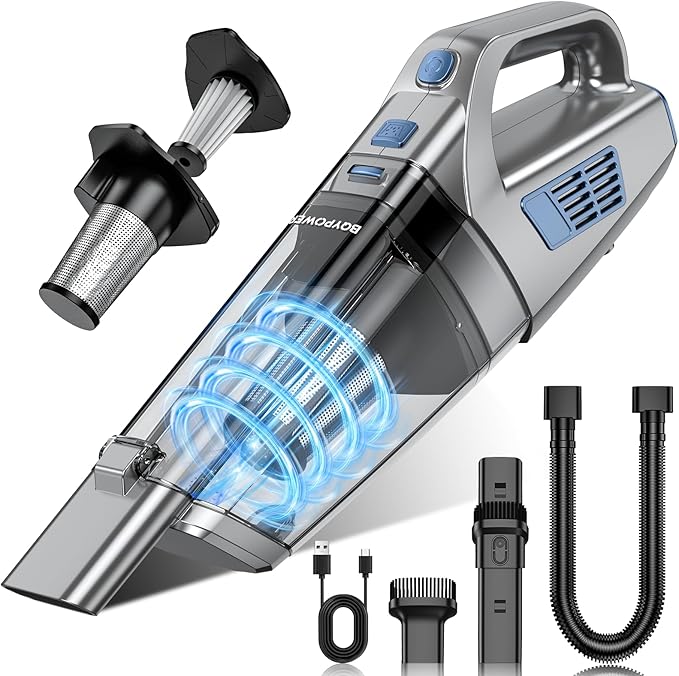 Read more about the article BQYPOWER Handheld Vacuum Cordless, 16000PA Strong Suction Hand Held Vacuum Dust Busters Cordless Rechargeable