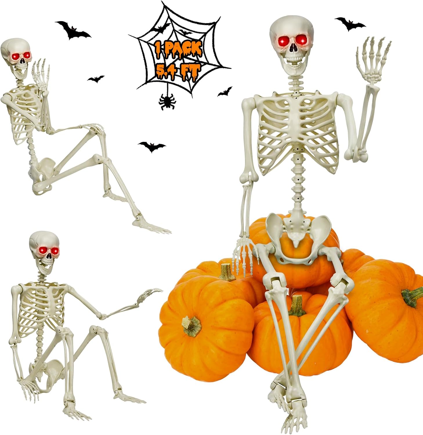 Read more about the article 5.4Ft Life-Size Halloween Skeleton Decor