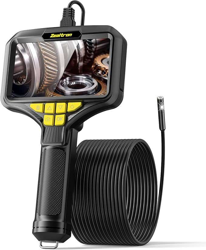 Read more about the article Dual Cameras Endoscope Camera with Light, Double Camera Dual Lens 5.0 Inch IPS Screen Endoscope, 8+1 Adjustable LED Light Inspection Cameras, 5 Metre Cable Tube Camera
