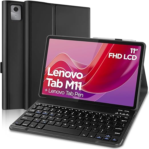 Read more about the article Keyboard Case for Lenovo Tab M11 2024 (TB330FU/TB330XU) UK layout Detachable Keyboard with Lenovo Tab M11 Slim Smart Cover with Pen Holder