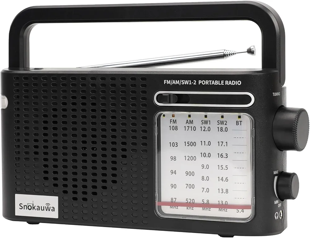 Read more about the article Portable Weather Radio AM FM SW with Bluetooth, Flashlight, Battery or USB Powered Radio for Home Outdoor