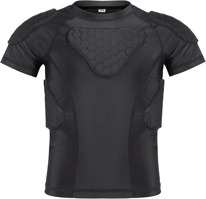 Read more about the article Youth Padded Compression Shirt Rib Protector for Football
