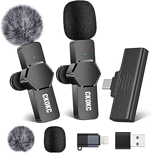 Read more about the article CKOKC Wireless Lavalier Microphone for iPhone – Android Computer, Mini Microphone for Live Streaming, Video Recording