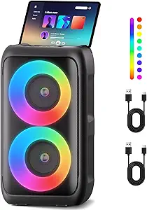 Read more about the article Bluetooth Speaker with 2 Rechargeable Wireless Microphone – Portable Party Speaker with Colorful Lights