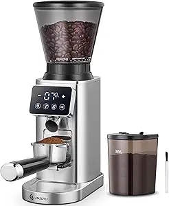 Read more about the article AMZCHEF Conical Burr Coffee Bean Grinder for Home Use with 48 Precise Grinding Settings, Espresso Grinder with Funnel Stand,