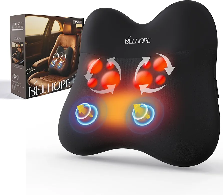 Read more about the article Shiatsu Back Massager with Heat,Percussion Massage Cordless Back Massage for Pain Relief Deep Tissue.4D Kneading Massage