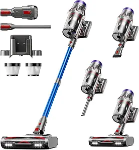 Read more about the article Cordless Vacuum Cleaner, 48KPa 580W 65Mins Vacuum Cleaner for Home, Anti-Tangle Self-standing Stick
