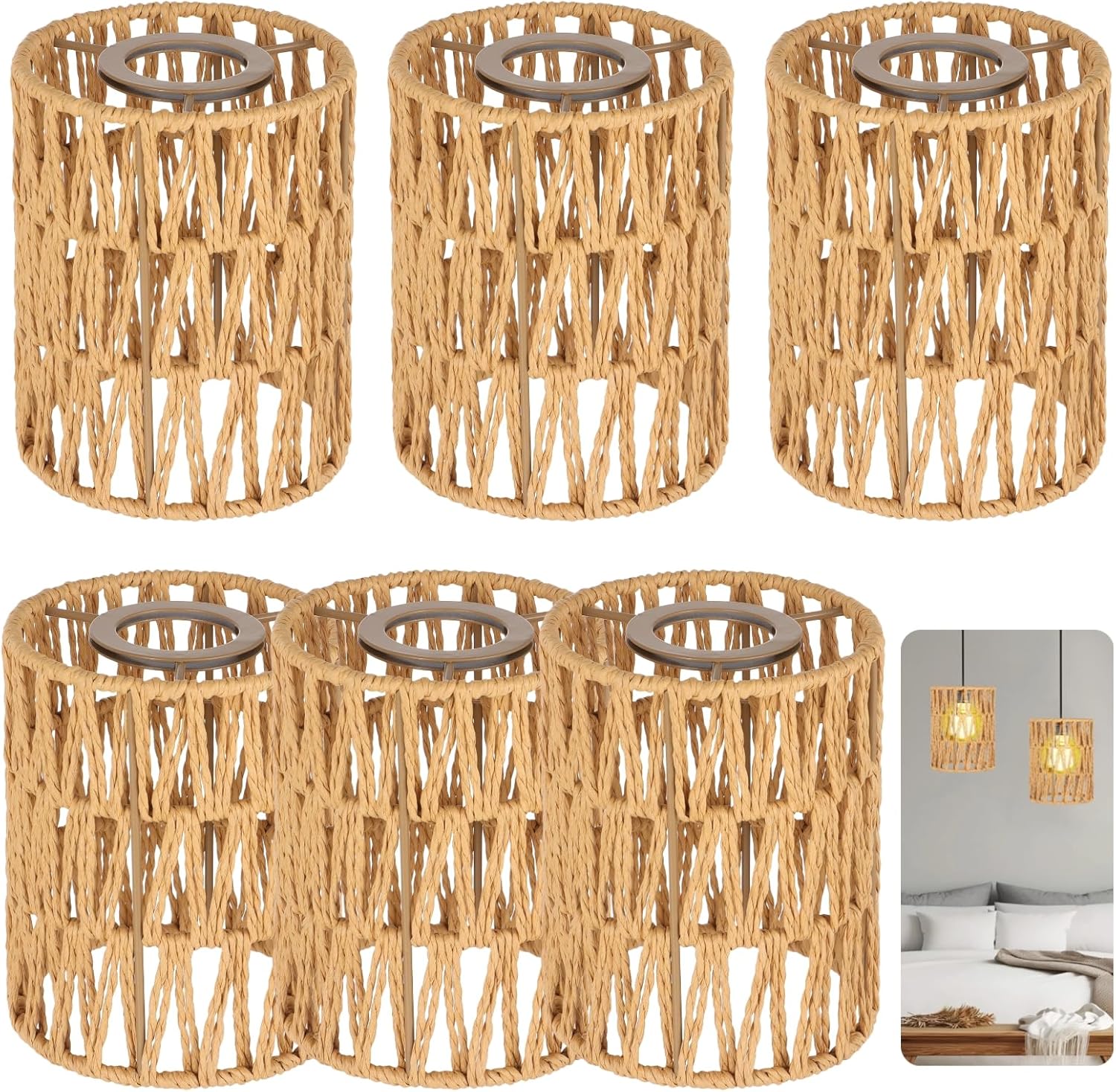 Read more about the article 6 PCS Rattan Lamp Shade