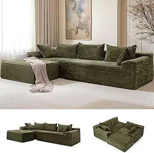 Read more about the article 108″ Sectional Couches for Living Room, Modular Sectional Sofa with L-Shape Chaise, Cloud Couch, Comfy