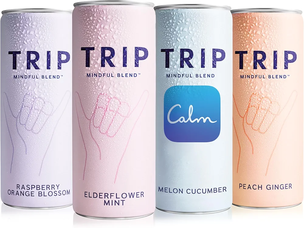 Read more about the article Trip Mindful Blend, Lightly Sparkling Adaptogen Soda w/ 120mg Magnesium Citrate with Ashwagandha,