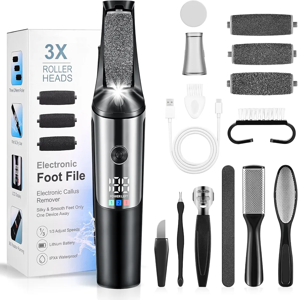 Read more about the article Lychico Electric Foot File, Rechargeable Foot Callus Remover Waterproof Callus Remover Foot Care Utensil，Professional Pedicure Tools kit Feet Care for Dead, Cracked Dry Skin
