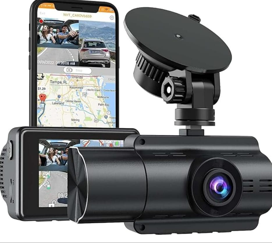 Read more about the article Dash Cam Car, 4K/1080P Car Camera Dual Dash Cam Car Front and Interior Camera, with 32GB SD, GPS, 170° Wide Angle, 24/7 Parking Mode, Night Vision, Loop Recording, Gravity Sensor