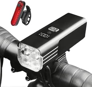 Read more about the article Rechargeable Bike Lights Set Front and Back, 1800 Lumens USB-C LED Bicycle Headlight & Rear Taillight, 5 Light Modes, Waterproof Cycling Lights for Road, MTB and Commuting