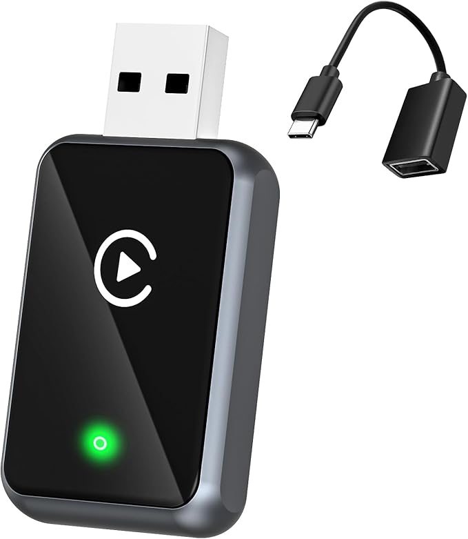 Read more about the article AUXIRACER Wireless CarPlay Adapter 2025, WLAN 5.8 GHz, Bluetooth Version 5.0 Power Supply 5V-1 A, Converts Wired CarPlay into Wireless, Compatible with Cars CarPlay & iOS 10+