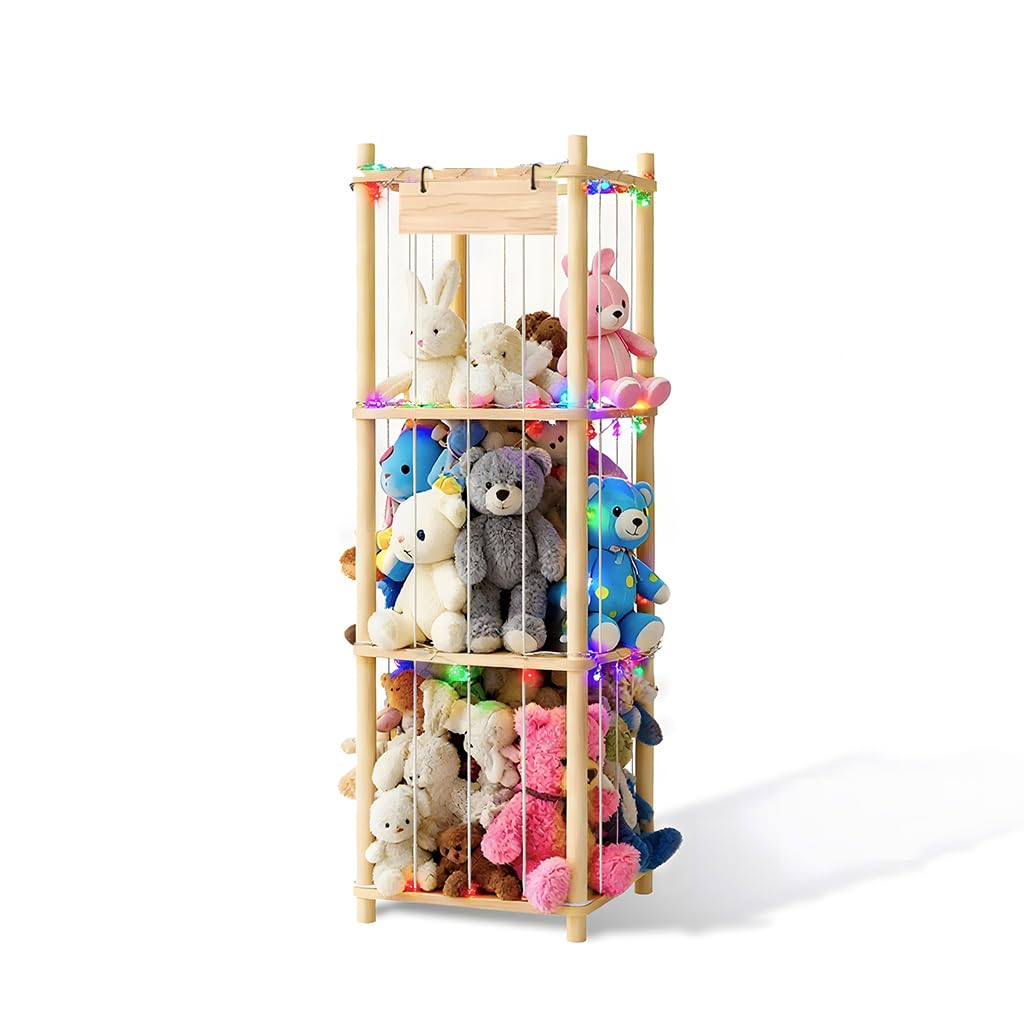 Read more about the article Stuffed Animal Storage Zoo Organizer Wooden