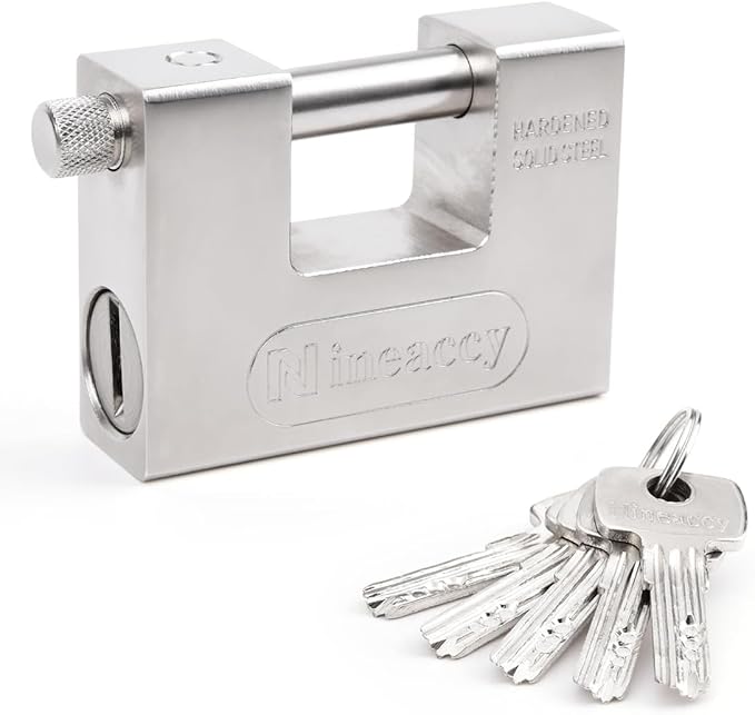 Read more about the article Ninsetinsoe Heavy Padlock with 5 Keys for Door Garage Warehouse