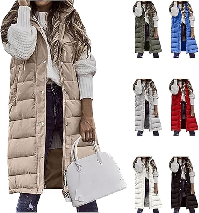 Read more about the article Damen Lang Weste Steppweste