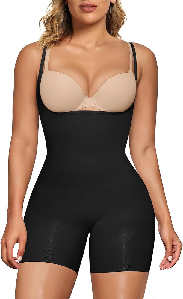 Read more about the article SHAPERX Open Bust Shapewear Tummy Control Bodysuits for Women Seamless Compression High Waisted