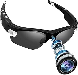 Read more about the article SecuraLen Action Cam, 1080P HD Glasses with Camera, One-Touch & Polarised Lens Glasses Camera with 160 Minutes Operating Time, Supports Video Recording and Photo Recording for Outdoor Sports