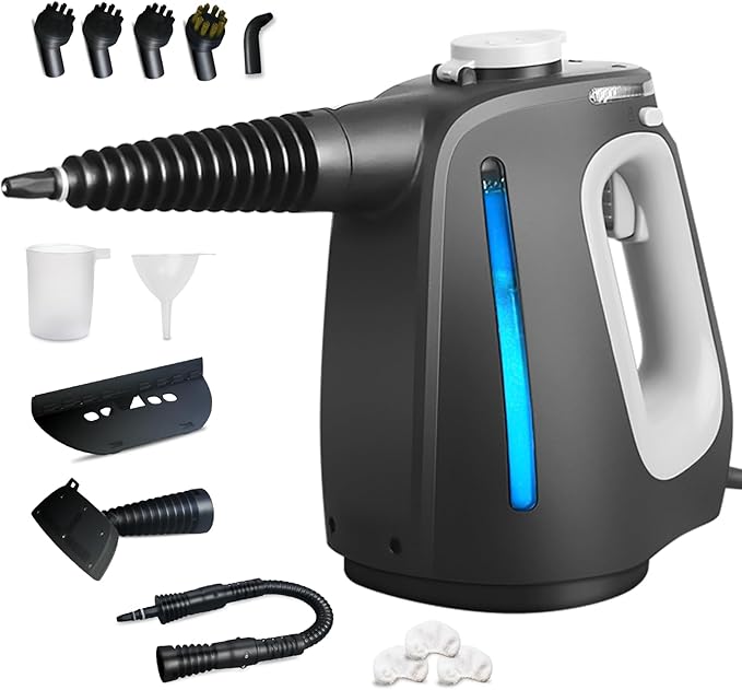 Read more about the article Pressurized Handheld Steam Cleaner with 14 PCS Accessories&Safety Lock, 1350W Multi