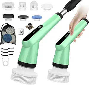 Read more about the article Electric Spin Scrubber, Shower Scrubber with Long Handle Adjustable, 2 Speed & 7 Replaceable Brush Heads Shower Cleaner Brush, Electric Scrubber for Cleaning