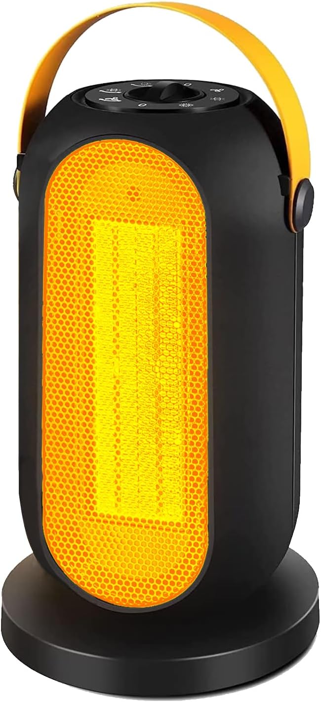 Read more about the article Ceramic Fan Heater, 1200 W Electric Energy-Saving Fan Heater, Mini Fan Heater, Overheating & Tilt Protection, Electric Heater with 6 Adjustable Modes & Thermostat, Small Fan Heater for Home, Office