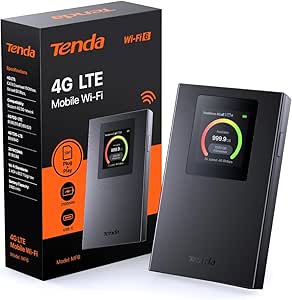 Read more about the article Tenda Mobile WiFi Router with LCD Display, Wi-Fi 6 Portable Hotspot, 2100 mAh Battery, USB-C Port, Plug & Play, WPA3, 4G Modem, MiFi, Mini Size, Compatible with Unlocked Nano SIM Cards, MF6