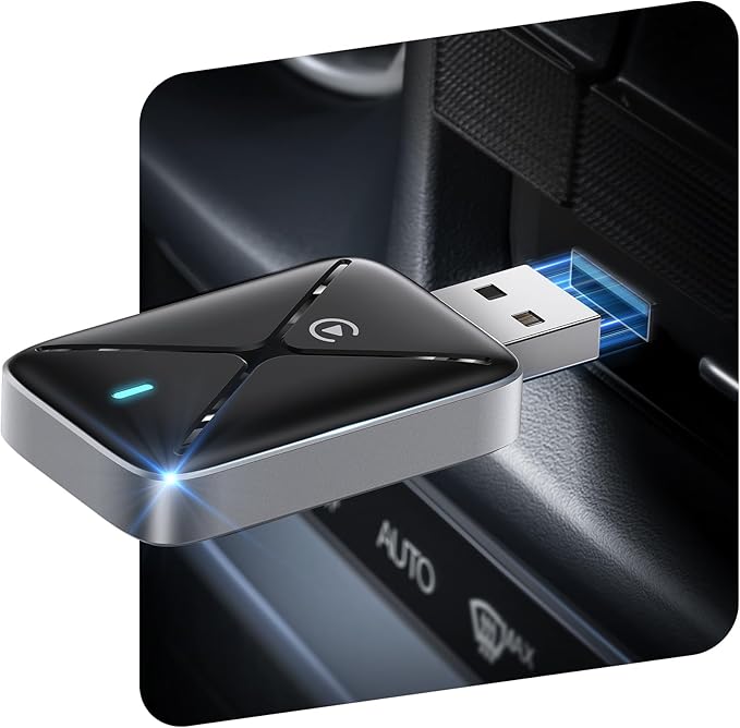 Read more about the article AIZEO CarPlay Wireless Adapter, Mini Wireless CarPlay Adapter Convert Wired Carplay to Wireless, Fast Connection & No Delay, with USB & Type-C, Compatible with Apple iPhone iOS 10+