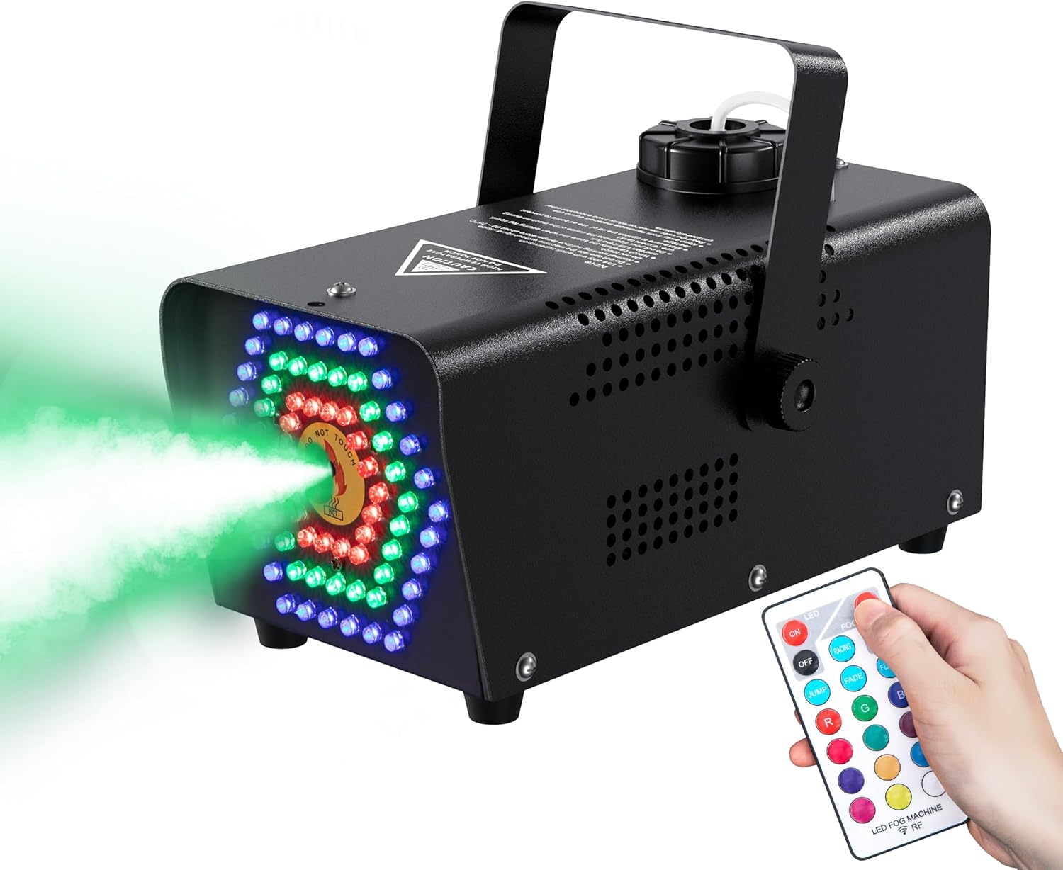Read more about the article 72-LED Fog Machine with Vibrant Color-Changing Lights