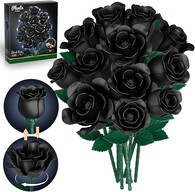 Read more about the article Black Roses Bouquet Building Set